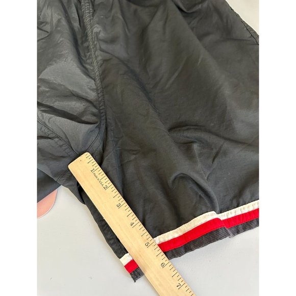 Vintage Nike Medium Basketball Shorts Gym Red Swoosh Black Logo Pull On Mens - Picture 3 of 11